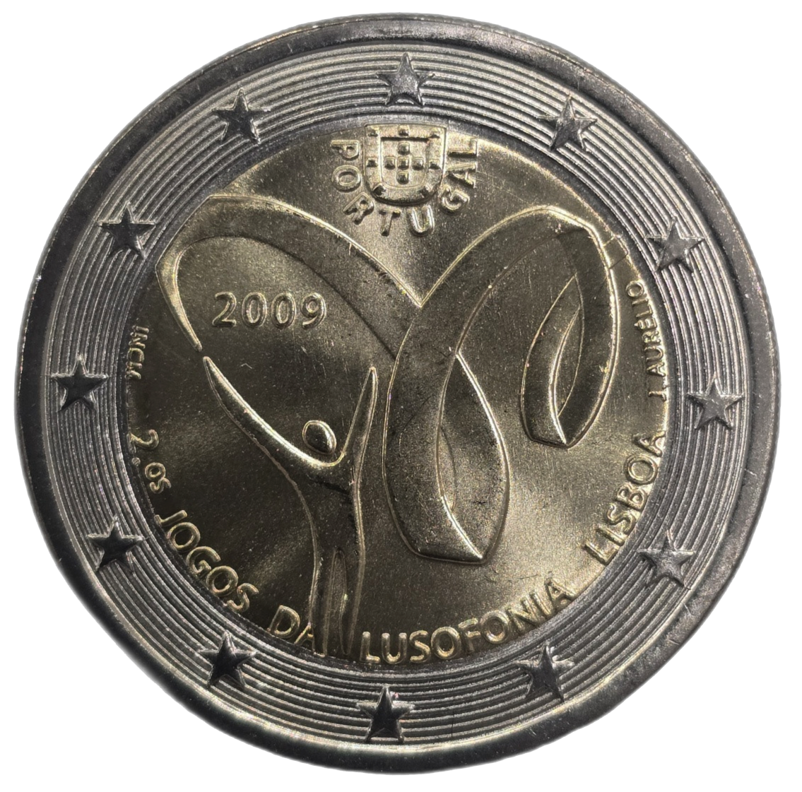 2 euros conmemorativa Segundos Juegos de la Lusofonía